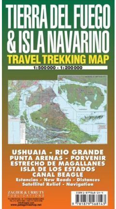 MAPA TREKKING TIERRA DEL FUEGO (1:50000) E ISLA NAVARINO (1:200000)