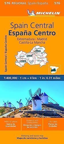 MAPA REGIONAL ESPAÑA CENTRO 576. EXTREMADURA, MADRID, CASTILLA-LA MANCHA 11576