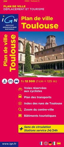 TOULOUSE 1:12.500 PLAN DE VILLE -IGN