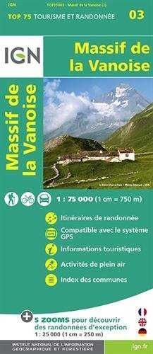 MASSIF DE LA VANOISE 1:75.000 TOP 75 IGN