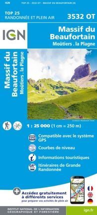 3532 OT MASSIF DU BEAUFORTAIN 1:25.000 -TOP 25 IGN