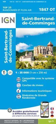 1847 OT SAINT-BERTRAND-DE-COMMINGES 1:25.000 -TOP 25 -IGN