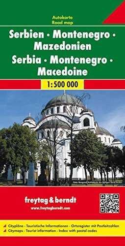 MAPA DE SERBIA-MONTENEGRO-MACEDOINE 1:500.000