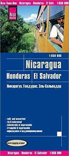 MAPA NICARAGUA - HONDURAS - EL SALVADOR  -1:650000-