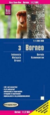 INDONESIA 3: BORNEO 1:1.200.000 IMPERMEABLE
