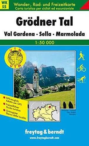 MAPA GRODNER TAL/VAL  GARDENA SELLA MARMOLADA (DOLOMITAS)