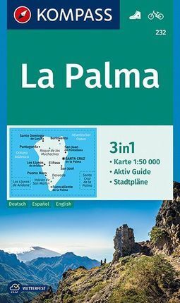 MAPA KOMPASS LA PALMA 3 IN 1 ( KARTE 1:50 000 + AKTIV GUIDE + STADTPLÄNE )