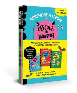APRENDRE A LLEGIR A L'ESCOLA DE MONSTRES - PACK AMB ELS LLIBRES 1, 2 I 3