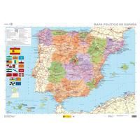 MAPA POLÍTICO DE ESPAÑA 1:1.800.000 (LÁMINA ATLAS 87 CM X 61 CM)