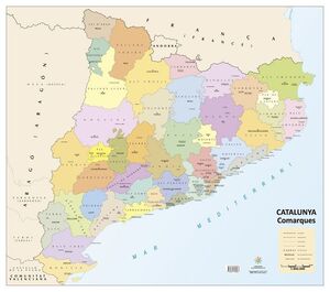 CATALUNYA COMARQUES MAPA ESCOLAR LANDAMAPS