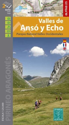 VALLES DE ANSO Y ECHO 1:25.000 [CARPETA 2 MAPAS] -ALPINA