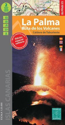 LA PALMA - RUTA DE LOS VOLCANES, 2 MAPES Y GUIA EXCURSIONISTA