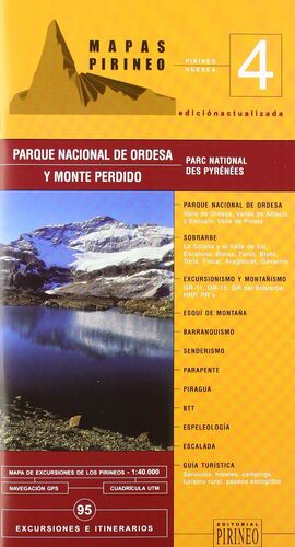 GUÍA MAPA EXCURSIONISTA DEL PARQUE NACIONAL DE ORDESA Y MONTE PERDIDO