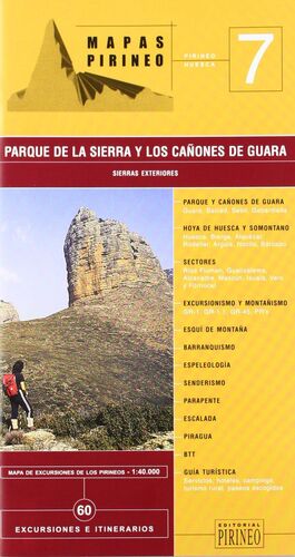 GUÍA MAPA EXCURSIONISTA DEL PARQUE DE LA SIERRA Y CAÑONES DE GUARA