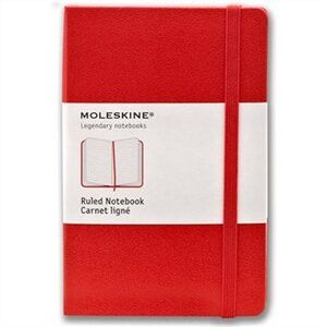 RED POCKET RULED NOTEBOOK -MOLESKINE