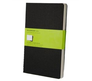 CAHIER LARGE PLAIN NEGRO -MOLESKINE