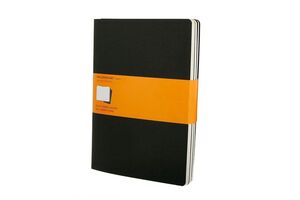 BLACK 3 RULED CAHIER JOURNALS XL NEGRO RAYADO BLANDA 3 CUADERNOS