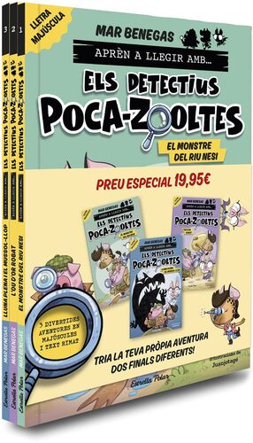 PACK APRÈN A LLEGIR AMB... ELS DETECTIUS POCA-ZOOLTES!  1,2 I 3: EN LLETRA MAJÚS